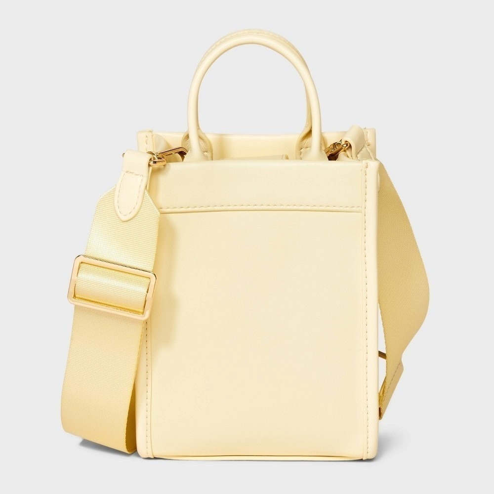 Women's A New Day Mini Boxy Tote Handbag Light Yellow‎ New With Tags
